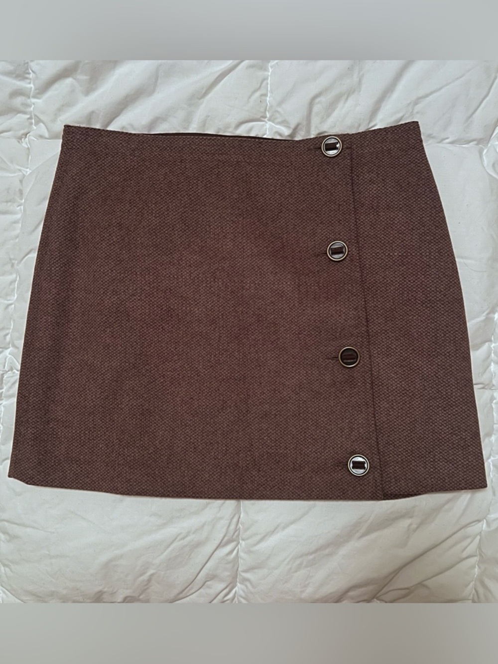Prana Mini Skirt Plaid Buttons Academia Cottagecore Office Summer Fall Size 2